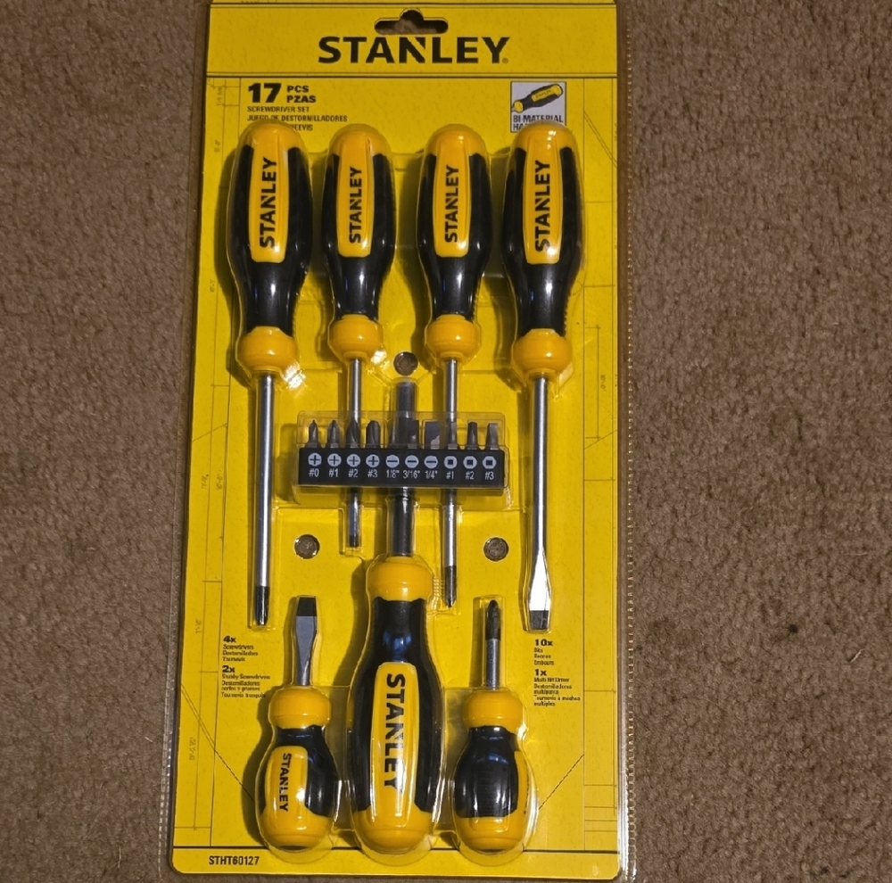 Stanley Yellow and Black Screwdriver Set